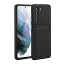 For Samsung Galaxy S21 5G Card Slot Design Shockproof TPU Protective Case(Black)
