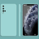For Honor 20 Solid Color Imitation Liquid Silicone Straight Edge Dropproof Full Coverage Protective Case(Sky Blue)