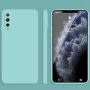For Honor 20 Lite Solid Color Imitation Liquid Silicone Straight Edge Dropproof Full Coverage Protective Case(Sky Blue)