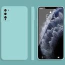 For Honor 30 Lite Solid Color Imitation Liquid Silicone Straight Edge Dropproof Full Coverage Protective Case(Sky Blue)