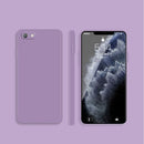 Solid Color Imitation Liquid Silicone Straight Edge Dropproof Full Coverage Protective Case For iPhone 6s Plus / 6 Plus(Purple)