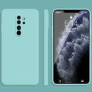 For Xiaomi Redmi Note 8 Pro Solid Color Imitation Liquid Silicone Straight Edge Dropproof Full Coverage Protective Case(Sky Blue)