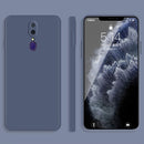 For OPPO A9 / A9X / F11 Solid Color Imitation Liquid Silicone Straight Edge Dropproof Full Coverage Protective Case(Grey)