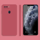 For OPPO R15 Solid Color Imitation Liquid Silicone Straight Edge Dropproof Full Coverage Protective Case(Red)