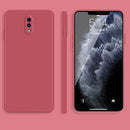 For OPPO R17 Solid Color Imitation Liquid Silicone Straight Edge Dropproof Full Coverage Protective Case(Red)
