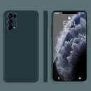 For OPPO Reno5 Pro Solid Color Imitation Liquid Silicone Straight Edge Dropproof Full Coverage Protective Case(Dark Green)