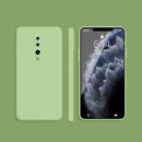 For OnePlus 7 Pro Solid Color Imitation Liquid Silicone Straight Edge Dropproof Full Coverage Protective Case(Matcha Green)