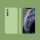 For OPPO Realme X50 Pro 5G Solid Color Imitation Liquid Silicone Straight Edge Dropproof Full Coverage Protective Case(Matcha Green)