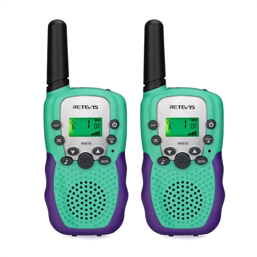 1 Pair RETEVIS RA618 EU Frequency PMR446 8CHS License-free Two Way Radio Children Handheld Walkie Talkie(Green)