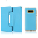 For Samsung Galaxy S10e Litchi Texture Horizontal Flip Buckle Detachable Magnetic PU Leather Case with Card Slots & Wallet & Photo Frame(Blue)