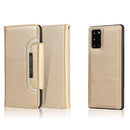 For Samsung Galaxy S20 FE Litchi Texture Horizontal Flip Buckle Detachable Magnetic PU Leather Case with Card Slots & Wallet & Photo Frame(Gold)