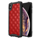 3D Embossed PU + PC + TPU Skidproof Shockproof Case For iPhone XS Max(Red)