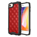 3D Embossed PU + PC + TPU Skidproof Shockproof Case For iPhone SE 2020 / 8 / 7 / 6s / 6(Red)