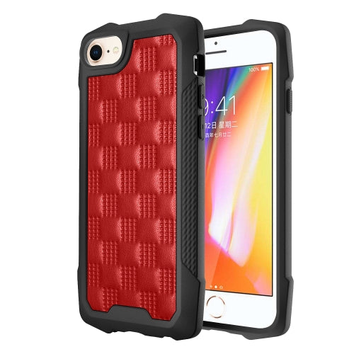 3D Embossed PU + PC + TPU Skidproof Shockproof Case For iPhone SE 2020 / 8 / 7 / 6s / 6(Red)