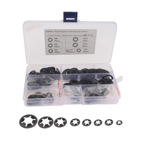 A5708 320 PCS Torx Bearing Clamp Retaining Ring Manganese Steel Quick Speed Locking Washer