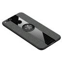 For Huawei Honor 7X XINLI Stitching Cloth Textue Shockproof TPU Protective Case with Ring Holder(Grey)