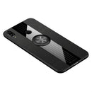 For Huawei Honor Play XINLI Stitching Cloth Textue Shockproof TPU Protective Case with Ring Holder(Black)