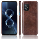 For Asus Zenfone 8 / ZS590KS Shockproof Litchi Texture PC + PU Case(Brown)