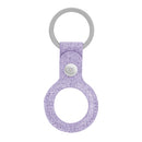 MOMAX SR26U Anti-fall PU Leather Protective Case for AirTag, with keychain(Purple)