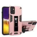 For Samsung Galaxy A82 5G 2 in 1 PC + TPU Shockproof Protective Case with Invisible Holder(Rose Gold)