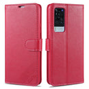For Vivo X60 Pro AZNS Sheepskin Texture Horizontal Flip Leather Case with Holder & Card Slots & Wallet(Red)