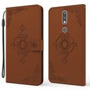 For Nokia 2.4 Embossed Fortune Flower Pattern Horizontal Flip Leather Case with Holder & Card Slot & Wallet & Lanyard(Brown)