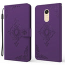 For Xiaomi Redmi Note 4X Embossed Fortune Flower Pattern Horizontal Flip Leather Case with Holder & Card Slot & Wallet & Lanyard(Purple)