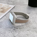 Buckle Style Steel Replacement Strap Watchband For Apple Watch Series 7 41mm / 6 & SE & 5 & 4 40mm / 3 & 2 & 1 38mm(Silver Rose Gold)