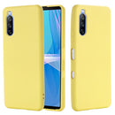 For Sony Xperia 10 III Pure Color Liquid Silicone Shockproof Full Coverage Case(Yellow)