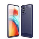 For Xiaomi Redmi Note 10 Pro 5G Brushed Texture Carbon Fiber TPU Case(Blue)