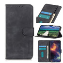 For Asus Zenfone 8 KHAZNEH Retro Texture PU + TPU Horizontal Flip Leather Case with Holder & Card Slots & Wallet(Black)