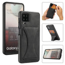 For Samsung Galaxy A42 5G Ultra-thin Shockproof Protective Case with Holder & Metal Magnetic Function(Black)