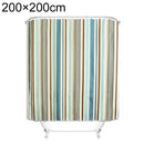 Multicolour Vertical Texture Thick Waterproof Polyester Fabric Shower Curtains, Size:200x200cm