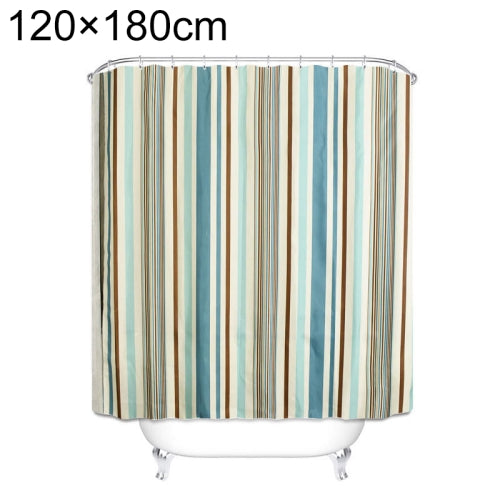 Multicolour Vertical Texture Thick Waterproof Polyester Fabric Shower Curtains, Size:120x180cm