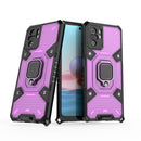 For Xiaomi Redmi Note 10 4G Space PC+TPU Ring Holder Protective Case(Purple)