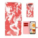 For LG K61 Cloud Fog Pattern Horizontal Flip Leather Case with Holder & Card Slot & Wallet(Red)