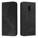 For Xiaomi Redmi 8 / 8A Skin Feel Magnetic S-type Solid Color Horizontal Flip Leather Case with Holder & Card Slot & Wallet(Black)