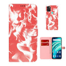 For UMIDIGI A9 Pro Cloud Fog Pattern Horizontal Flip Leather Case with Holder & Card Slot & Wallet(Red)