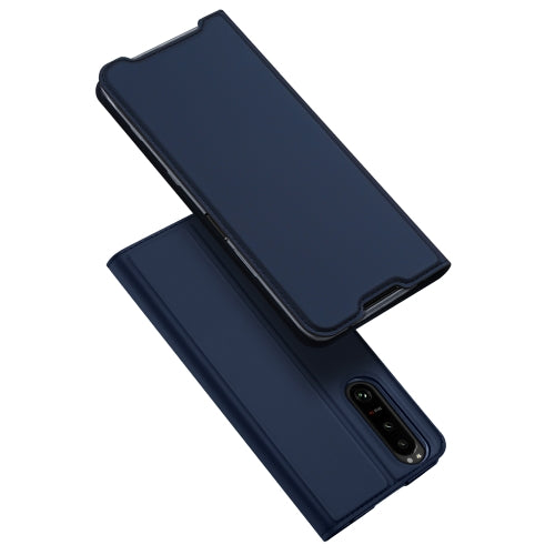 For Sony Xperia 5 III DUX DUCIS Skin Pro Series Horizontal Flip PU + TPU Leather Case with Holder & Card Slots(Blue)