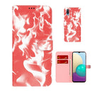 For Samsung Galaxy A02 / M02 Cloud Fog Pattern Horizontal Flip Leather Case with Holder & Card Slot & Wallet(Red)