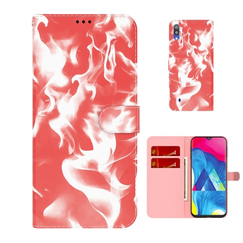 For Samsung Galaxy A10 / M10 Cloud Fog Pattern Horizontal Flip Leather Case with Holder & Card Slot & Wallet(Red)