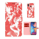 For Samsung Galaxy A10e / A20e Cloud Fog Pattern Horizontal Flip Leather Case with Holder & Card Slot & Wallet(Red)