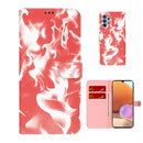 For Samsung Galaxy A32 4G Cloud Fog Pattern Horizontal Flip Leather Case with Holder & Card Slot & Wallet(Red)