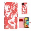 For Samsung Galaxy A51 5G Cloud Fog Pattern Horizontal Flip Leather Case with Holder & Card Slot & Wallet(Red)