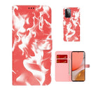 For Samsung Galaxy A52 5G / 4G Cloud Fog Pattern Horizontal Flip Leather Case with Holder & Card Slot & Wallet(Red)