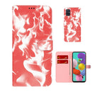 For Samsung Galaxy A71 4G Cloud Fog Pattern Horizontal Flip Leather Case with Holder & Card Slot & Wallet(Red)