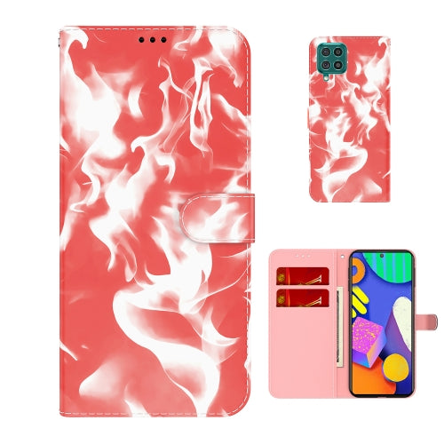 For Samsung Galaxy M62 / F62 Cloud Fog Pattern Horizontal Flip Leather Case with Holder & Card Slot & Wallet(Red)