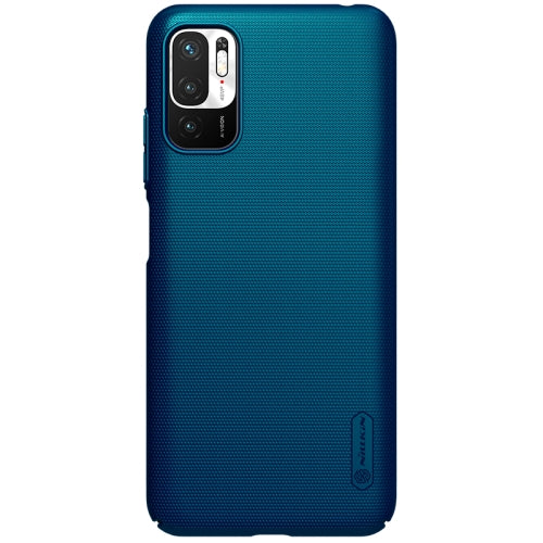 For Xiaomi Redmi Note 10 5G NILLKIN Frosted Concave-convex Texture PC Protective Case(Peacock Blue)