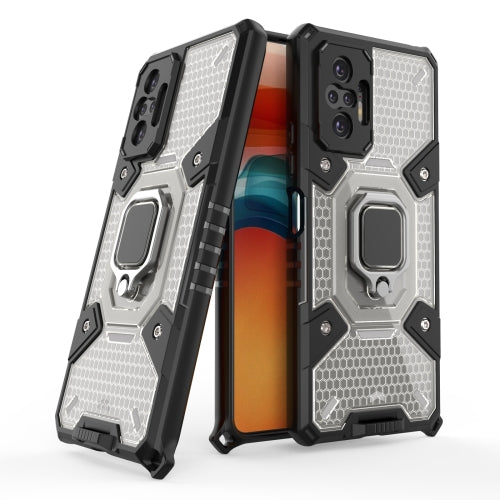 For Xiaomi Redmi Note 10 Pro Space PC+TPU Shockproof Case with Ring Holder(Grey)