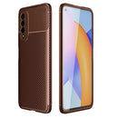 For Honor X20 SE Carbon Fiber Texture Shockproof TPU Case(Brown)
